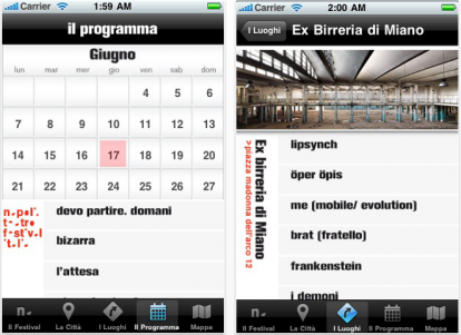 Napoli Teatro Festival Italia ancora su iPhone con l’applicazione “La città del festival”