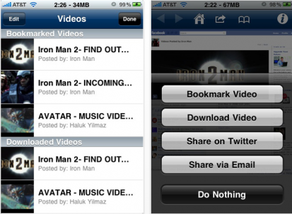 FaceVideo: visualizza e scarica i video Facebook su iPhone