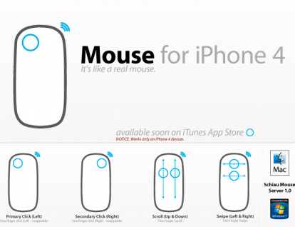Mouse for iPhone 4 presto su AppStore