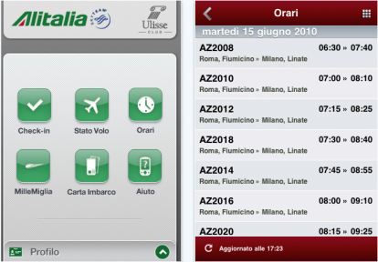 L’applicazione ufficiale di Alitalia arriva su AppStore