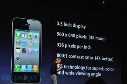 Il nuovo display dell’iPhone 4 con tecnologia Retina : fantastico!