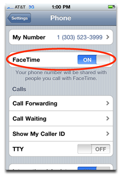 iPhone 4: è possibile abilitare e disabilitare Face Time dalle impostazioni