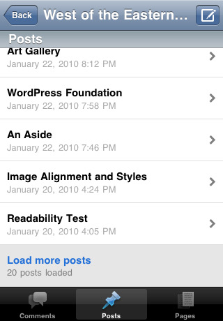 WordPress 2.5: aggiunto il supporto a iOS 4