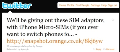 Orange UK promette un adattatore microSIM per i clienti iPhone 4