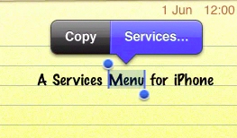 Menu Servizi anche su iPhone? Un’idea…