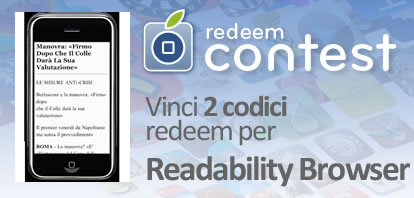CONTEST: vinci 2 codici redeem per Readability Browser [VINCITORI]