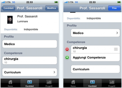 Curricula Manager: gestione risorse umane con iPhone