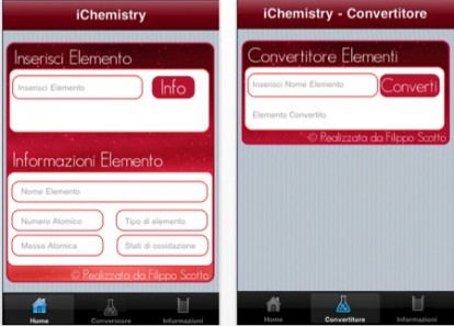 Chimica e iPhone con iChemistry