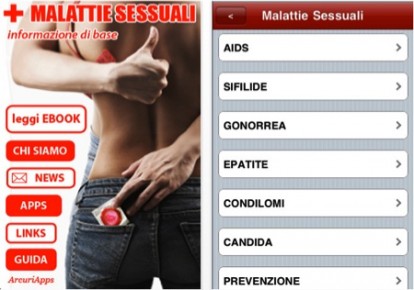 Malattie Sessuali, una guida su come prevenirle disponibile su AppStore