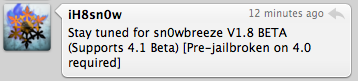 iH8Sn0w: in arrivo una nuova versione di Sn0wBreeze per iOS 4.1 Beta