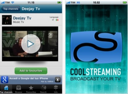 Coolstreaming: l’applicazione per visualizzare i canali TV su iPhone disponibile su AppStore!