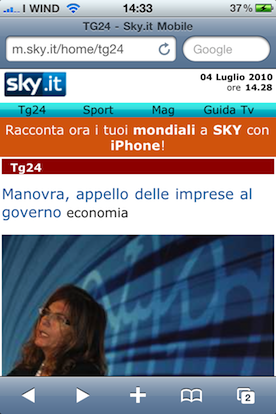 Il portale mobile di Sky.it, per essere sempre aggiornati sulle notizie dal mondo