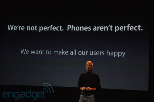 Steve Jobs: “Phones are not perfect”