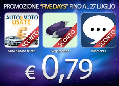 iMoments, iVegetariano e Auto e Moto Usate disponibili a 0,79€