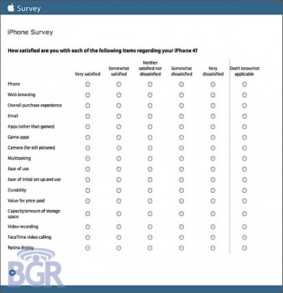 Apple invia un questionario ad alcuni utenti iPhone 4