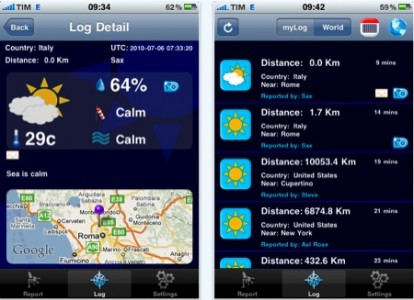 Weather Log, un registro “meteo” per iPhone