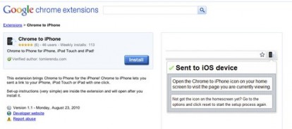 Disponibile l’estensione Chrome to iPhone