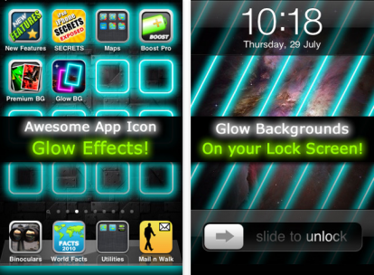 Amazing Glow Backgrounds: sfondi luminosi per iPhone