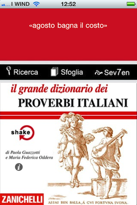 Dizionario dei Proverbi Italiani disponibile su AppStore