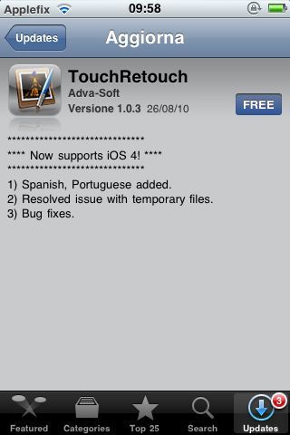TouchRetouch si aggiorna alla versione 1.0.3 e diventa compatibile con iOS 4