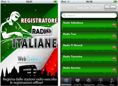 Registratore Radio Italiane: registra le stazioni radio e ascoltale offline