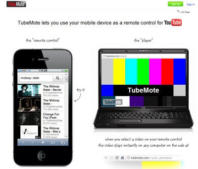 TubeMote, l’iPhone come telecomando di YouTube!