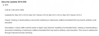 Aggiornamento di sicurezza per Mac: anche sui computer Apple era presente l’exploit sfruttato da JailbreakMe [CURIOSITA’]