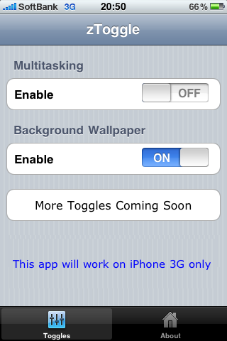 zToggle consente ora di disattivare multitasking e sfondo Springboard su iPhone 4 e 3GS [CYDIA]