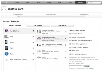 Apple inaugura l’Express Lane, il servizio di supporto online