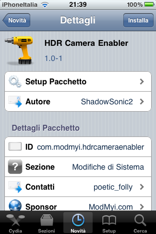 HDR Camera Enabler: un nuovo tweak per abilitare la funzione HDR anche su iPhone 3G/3GS [ATTENZIONE]
