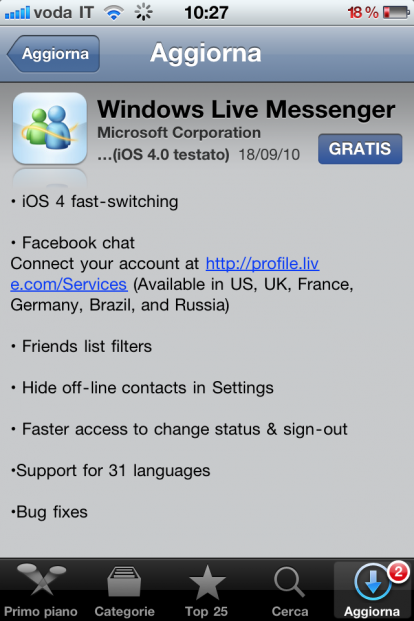Windows Live Messenger si aggiorna correggendo un piccolo bug della precedente versione