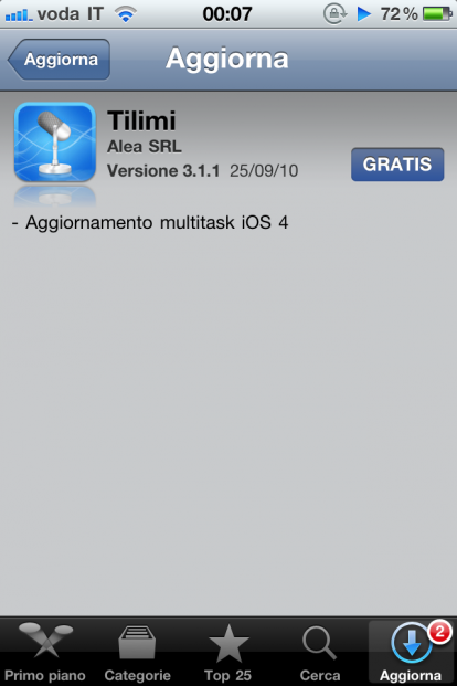 Tilimi si aggiorna implementando il multitasking per iOS 4