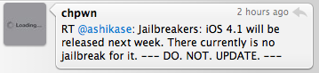 Dev Team: il jailbreak per il firmware 4.1 non è ancora pronto