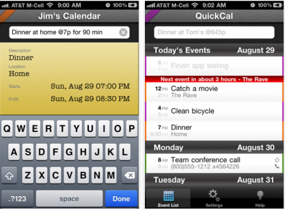 QuickCal Mobile: una nuova agenda per iPhone