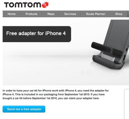TomTom e adattatore iPhone 4 per Car Kit, ecco il link per ordinarlo gratuitamente! [AGGIORNATO]