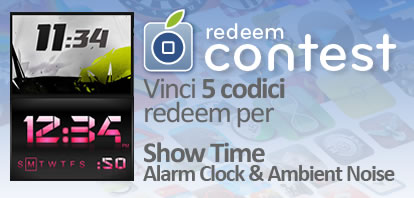 CONTEST: vinci 5 codici redeem per Show Time – Alarm Clock & Ambient Noise [VINCITORI]