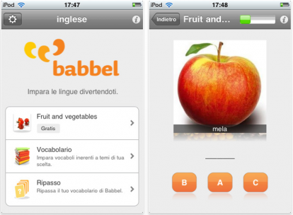 Imparare una lingua straniera sull’iPhone con Babbel