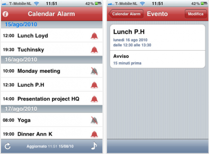 Calendar Alarm: modifica i suoni di sistema per i tuoi impegni