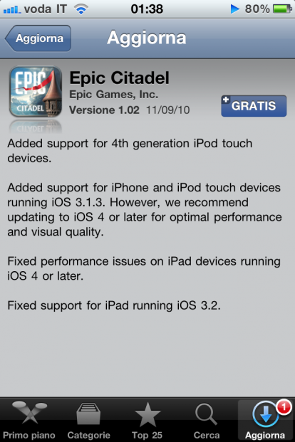 Epic Citadel si aggiorna alla versione 1.02