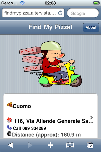 FindMyPizza: la webbapp che ti aiuta a trovare le pizzerie nelle vicinanze