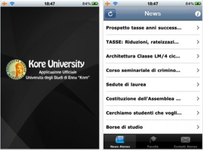 Kore University: la prima applicazione ufficiale di una Università Italiana arriva su AppStore