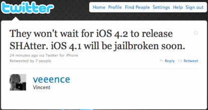 SHAtter ed il jailbreak del firmware 4.1 stanno per essere rilasciati!