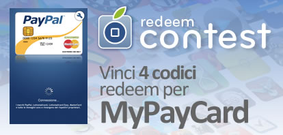 CONTEST: vinci 4 codici redeem per MyPayCard [VINCITORI]