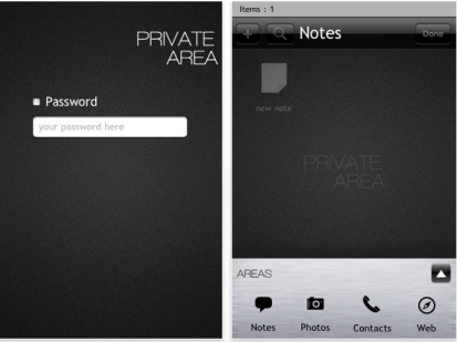 Private Area 1.8 disponibile su AppStore
