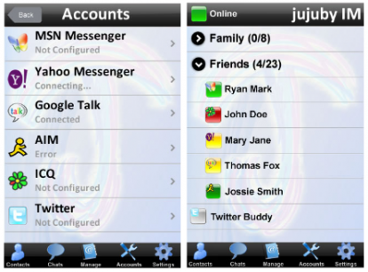 Jujuby: chat IM e videochiamate tramite i migliori social network [Cydia]