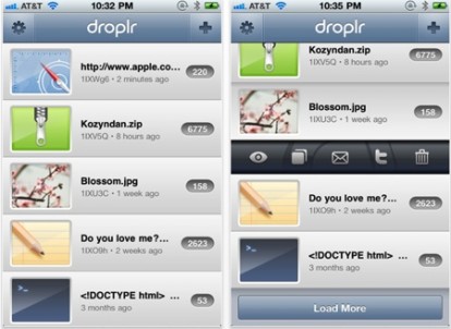 Droplr: condividere note, immagini e video tramite iPhone