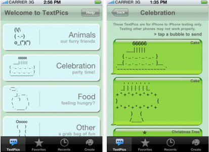 TextPics: l’arte degli SMS creativi su iPhone