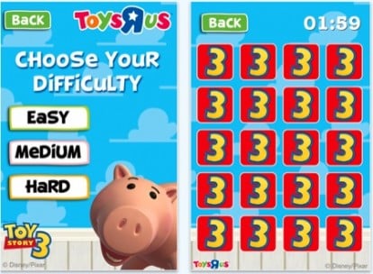 Toy Story 3 Memory Match: un gioco gratuito per tutti i bambini