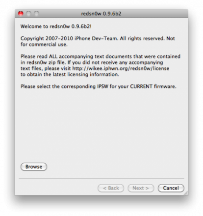 GUIDA: eseguire il jailbreak di iOS 4.1 con Redsn0w 0.9.6b2 [WINDOWS – MAC]