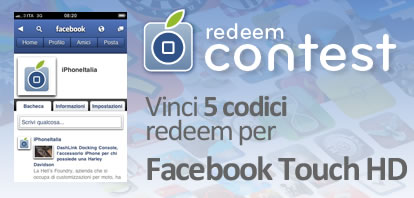 CONTEST: vinci 5 codici redeem per Facebook Touch HD [VINCITORI]